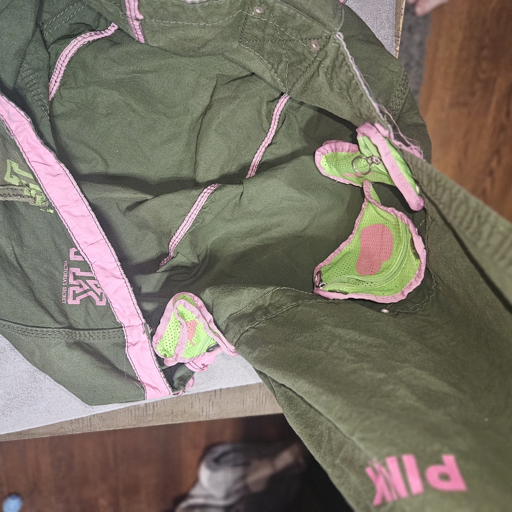 PINK Victoria's Secret Green and Pink Hobo Bag